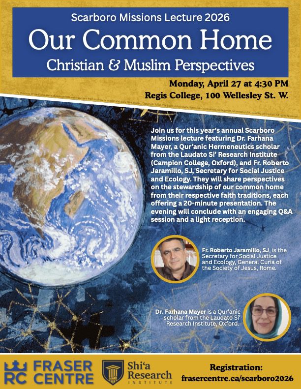 2026 Scarboro Missions Annual Lecture: Our Common Home