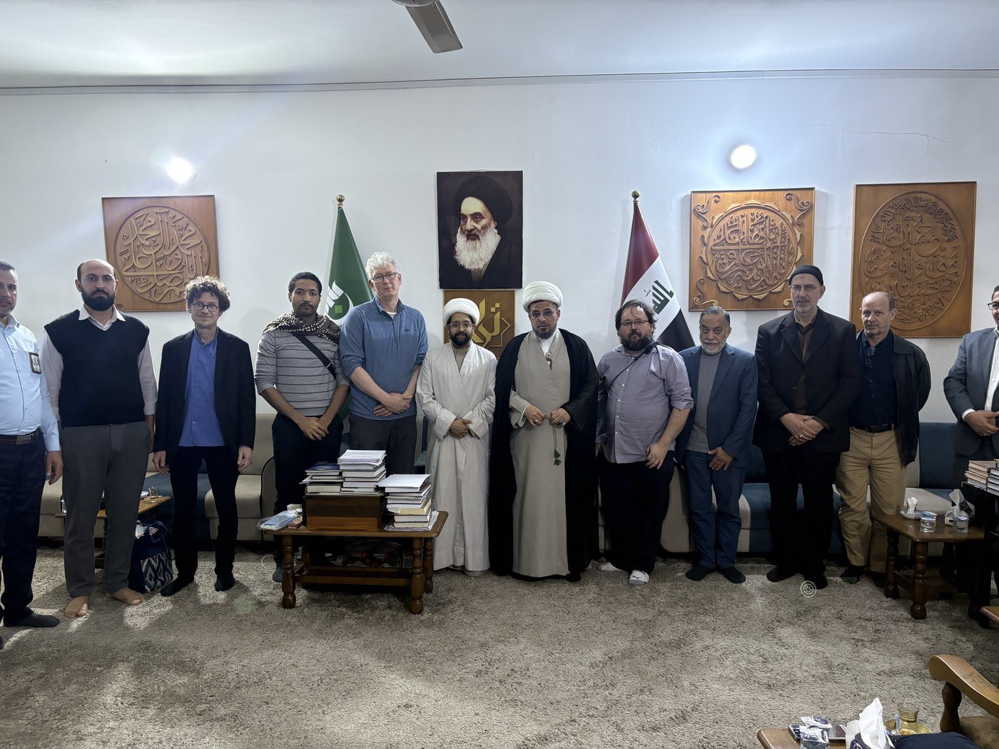 Dr. Hewko with the delegation and their hosts at the research institute of Shaykh Sadiq al-Khuwayladi, al-Hillah.