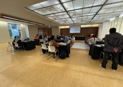Wide view of the room during Wayfinding and Introductions at A Taste of Islamic Shi'a Life